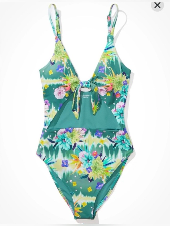 American Eagle Outfitters Other - American Eagle x Naito Green Floral Cutout One Piece Swimsuit NWOT Medium